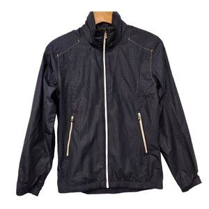 Adidas Golf Climaproof Wind Jacket Full Zip‎ Black Pockets Womens Size XS EUC